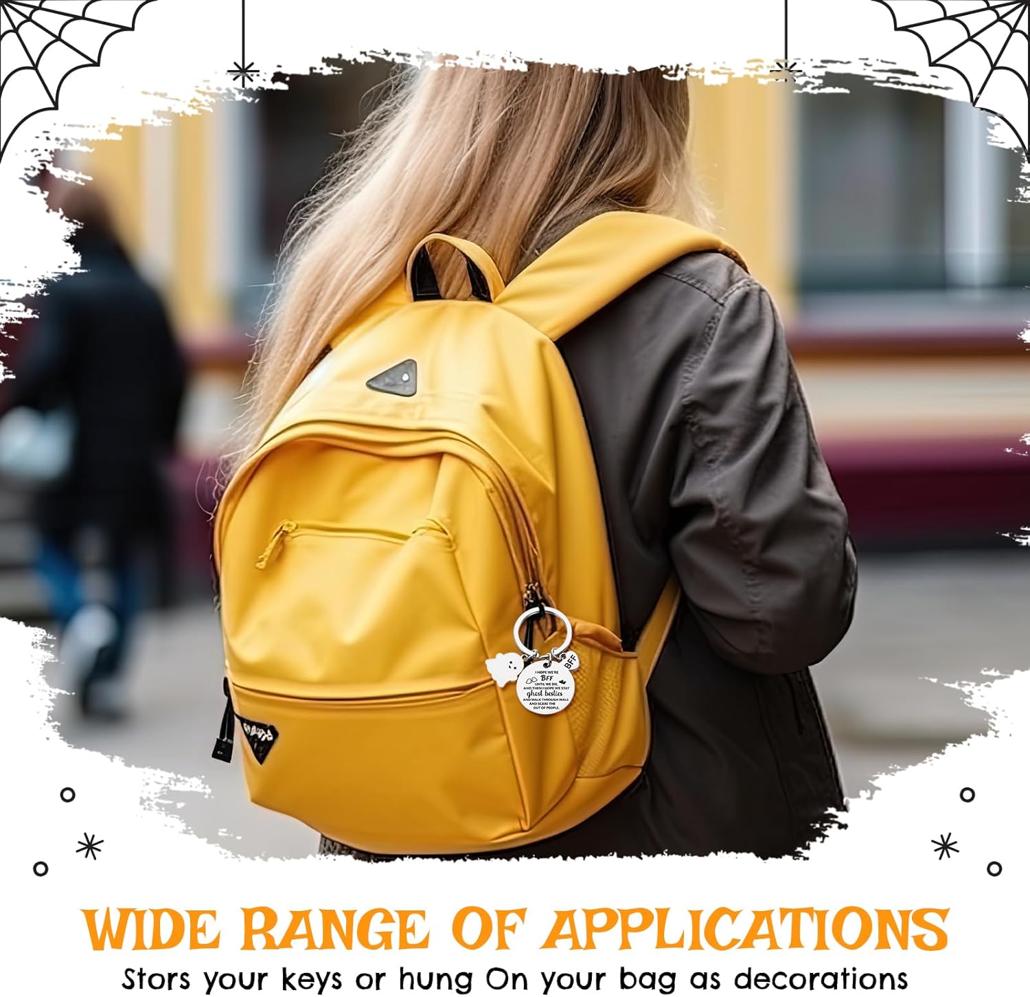 Tondiamo 2 Pcs Best Friend Funny Keychains for Women Cute Ghost Bestie Gifts Long Distance Stuff for 2 Christmas Halloween Gifts for Friends - Image 6