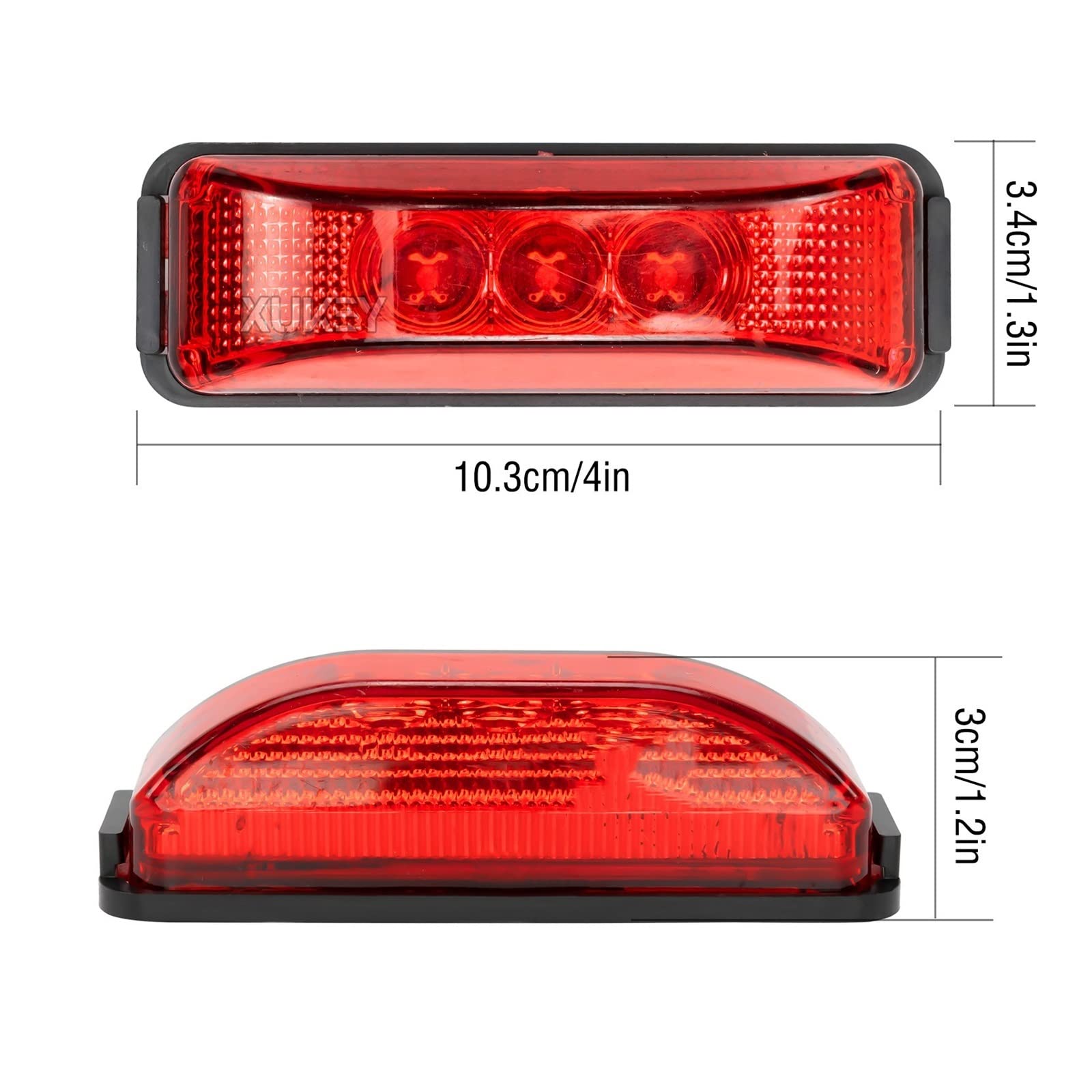 Luces traseras 3 Luces - De Posición Lateral, Lámpara Indicadora, Autobús, Camión, Remolque, Camión, Caravana, 12-24V, Camioneta, Remolque, Guardabarros, Luz Trasera