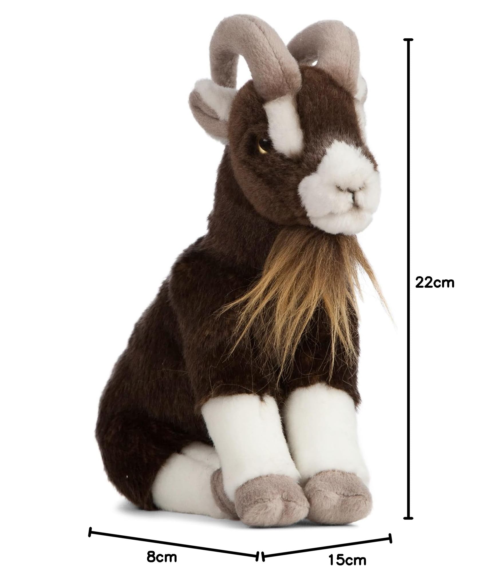 Image secondaire de Peluche Chèvre Brune Living Nature - 20 cm de Réalisme