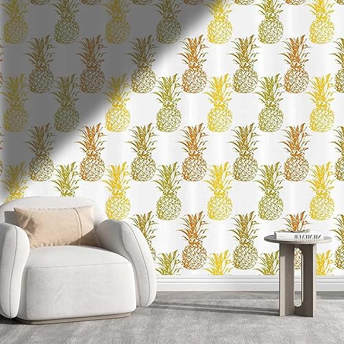 Papel para decoración de pared, diseño de piña, diseño de piña, decoración de pared, se adhiere al espacio de vida (78.7 pulgadas de ancho) x 59