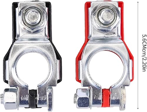 Miniatura 8 de Conectores de terminal de batería de automóvil, terminales de batería, poste superior, kit surtido de terminales positivos y negativos universales