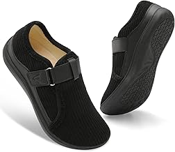 Spesoul Wide Womens Slippers Adjustable House Shoes Indoor Outdoor Barefoot Slippers Cozy Walking Shoe Swollen Edema Diabetic Shoes