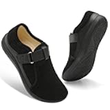 Wide Womens Slippers Adjustable House Shoes Indoor Outdoor Barefoot Slippers Cozy Walking Shoe Swollen Edema Diabetic Shoes