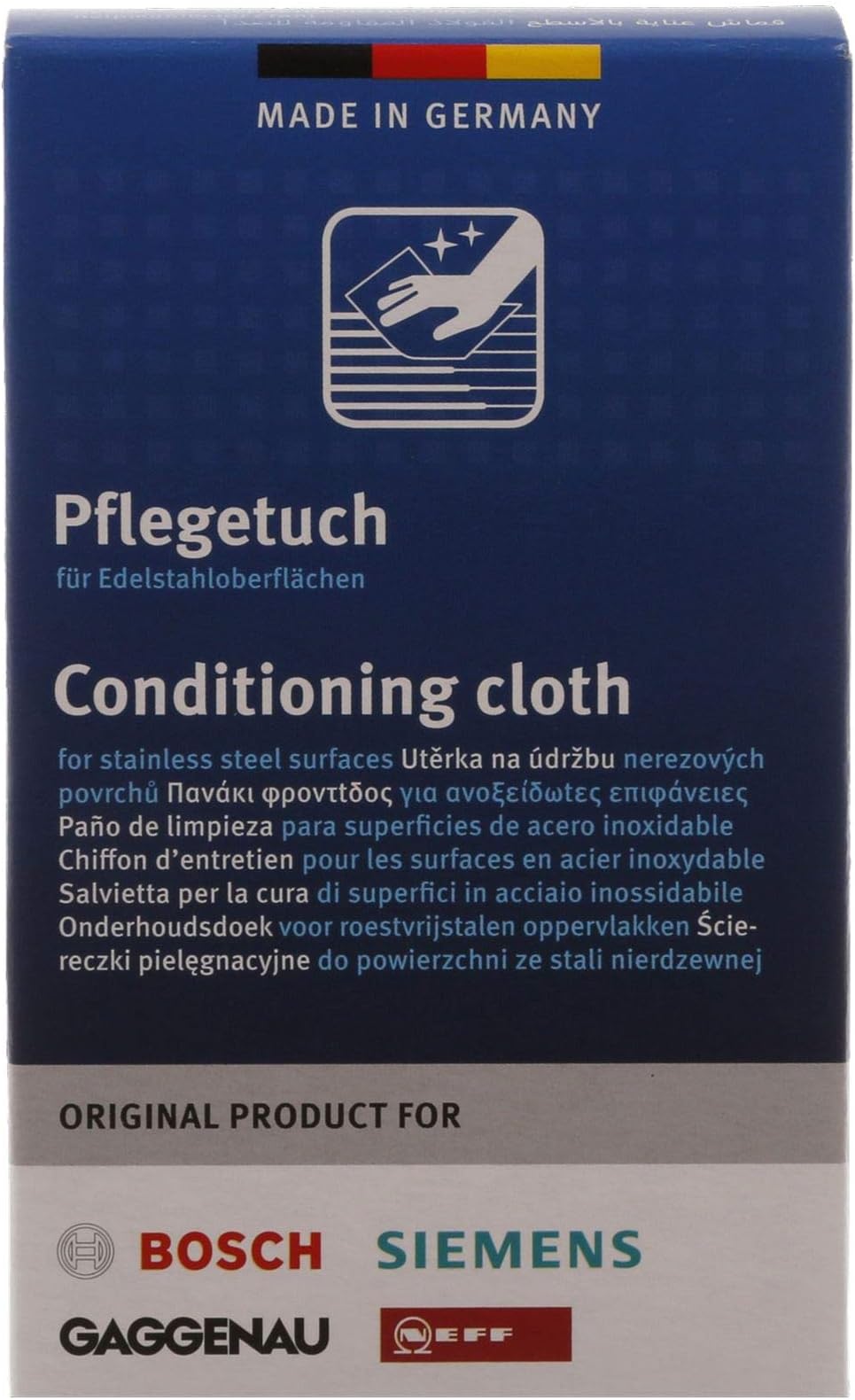 Care product stainless steel 00312007 5 cloths Replacement of 00461554 00311134