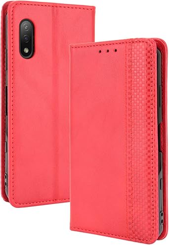 Case Compatible with Sony Xperia Ace II SO-41B, PU Leather flip Cover Compatible with Sony Xperia Ace II SO-41B Phone Case red