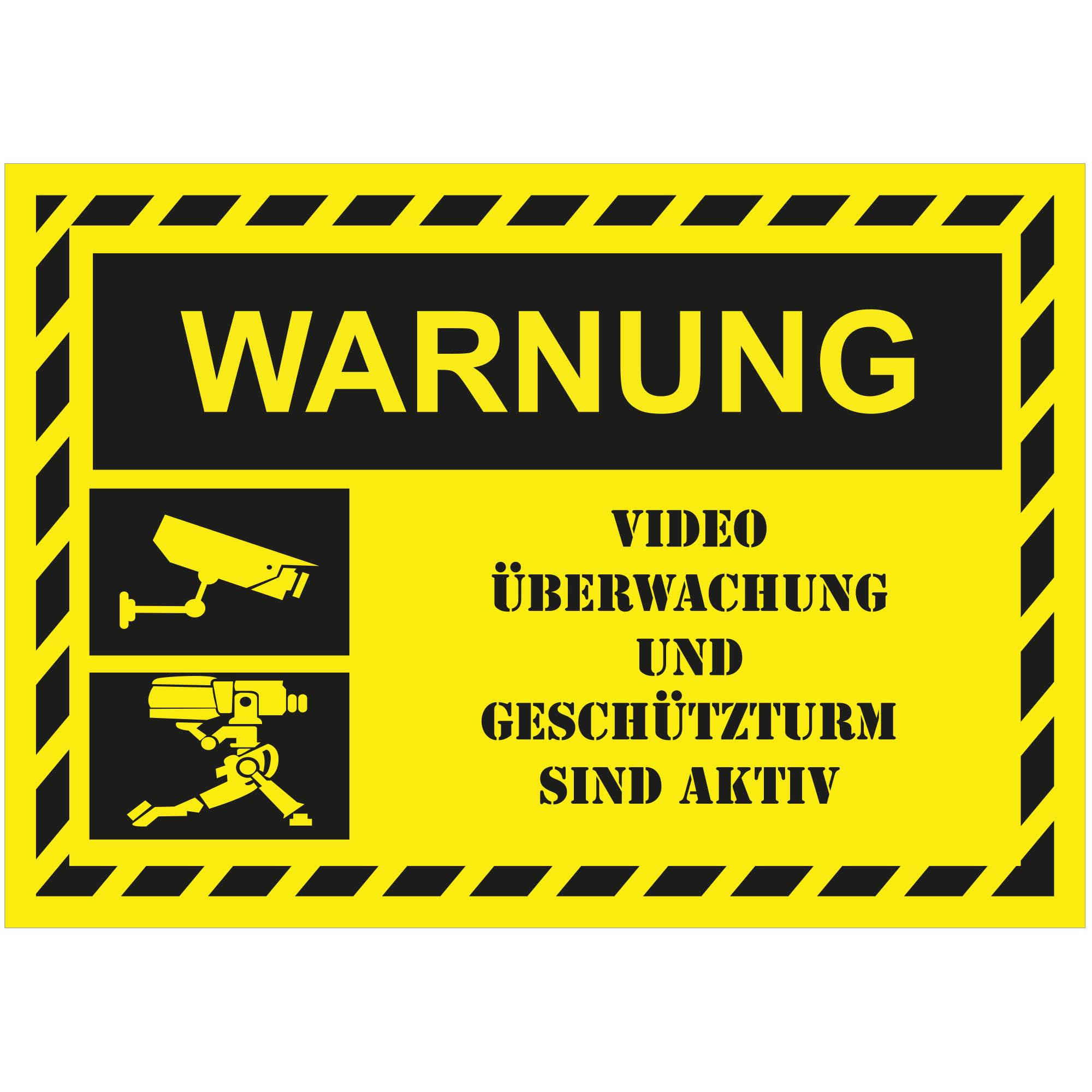 Indigos UG Aufkleber Videoüberwachung - 840x594 - Hotel, Firma, Schutz, KITA, Arzt, Praxis, Wohnung - Sicherheit - Warnung