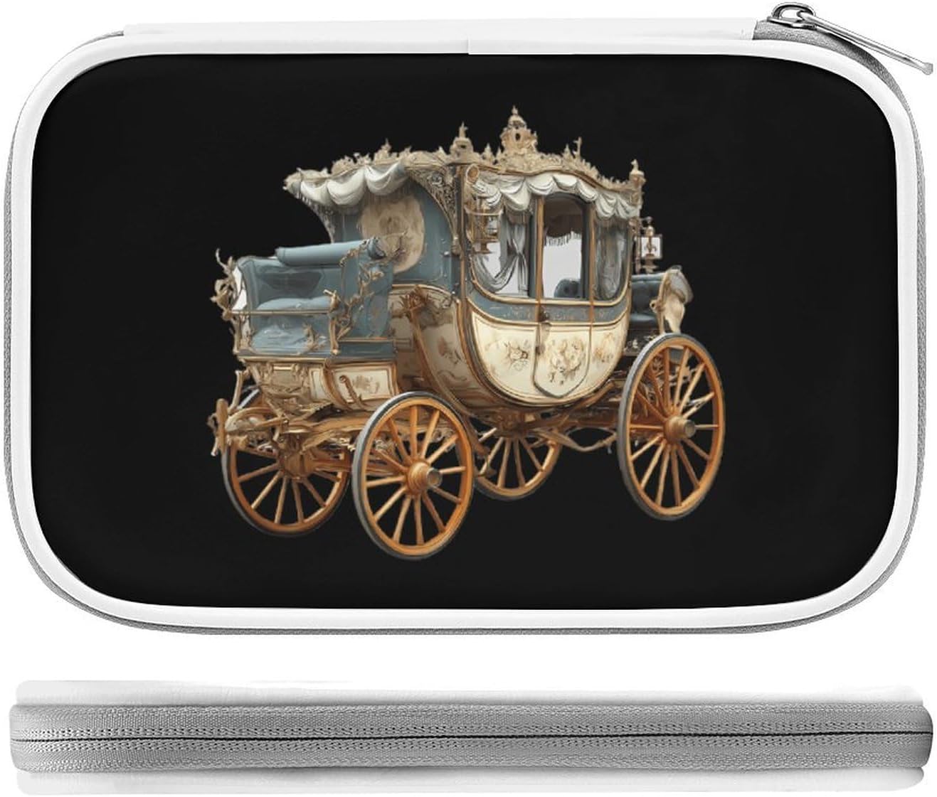 Vintage Carriage Cosmetic Bag Makeup Brush Organizer Bags