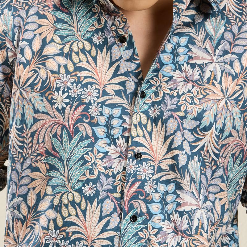 Image of MARK & ALBERT Men's Slim Fit Cotton Formal Shirt