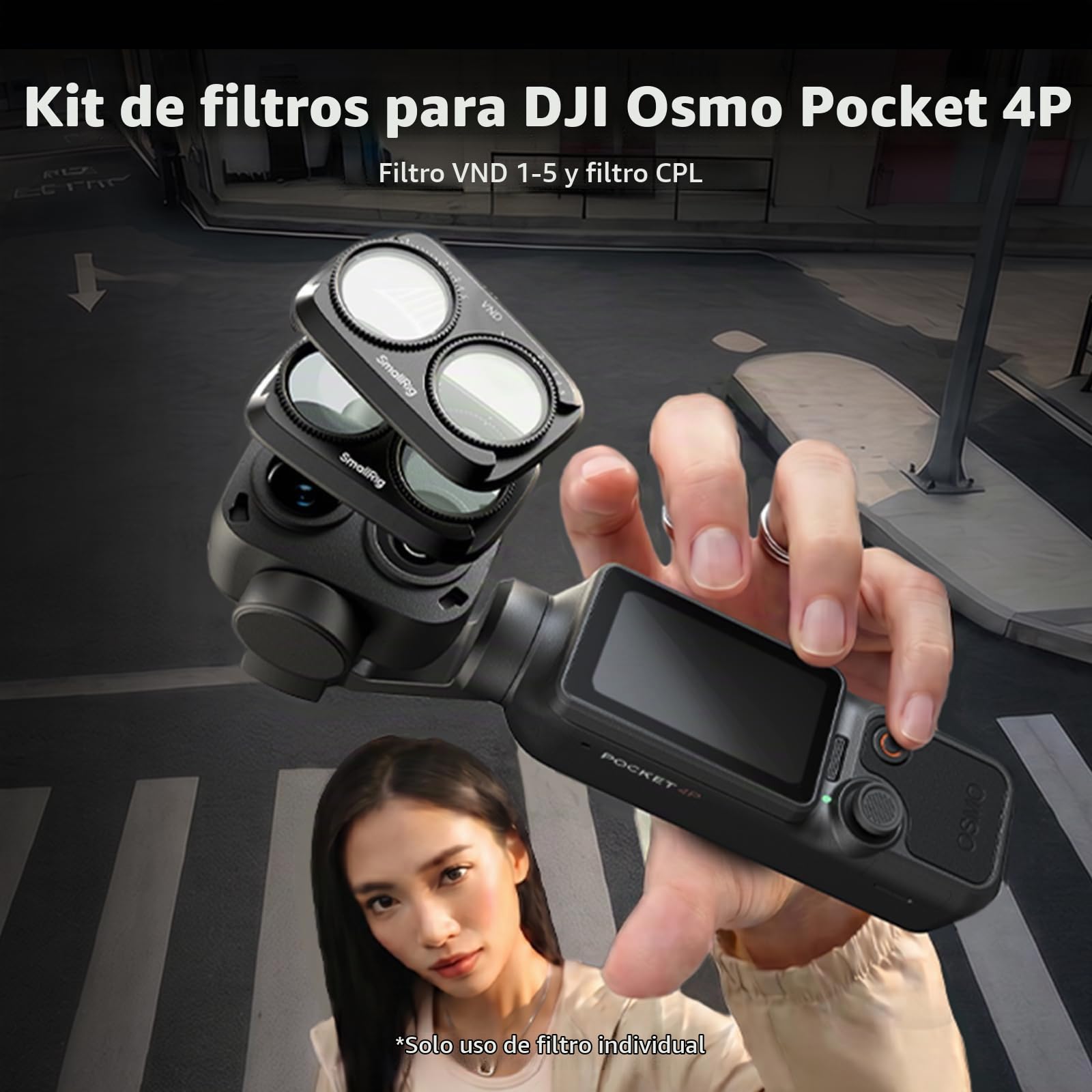 SMALLRIG Kit filtros para dji para Osmo Pocket 4P, 3 filtros - 6649