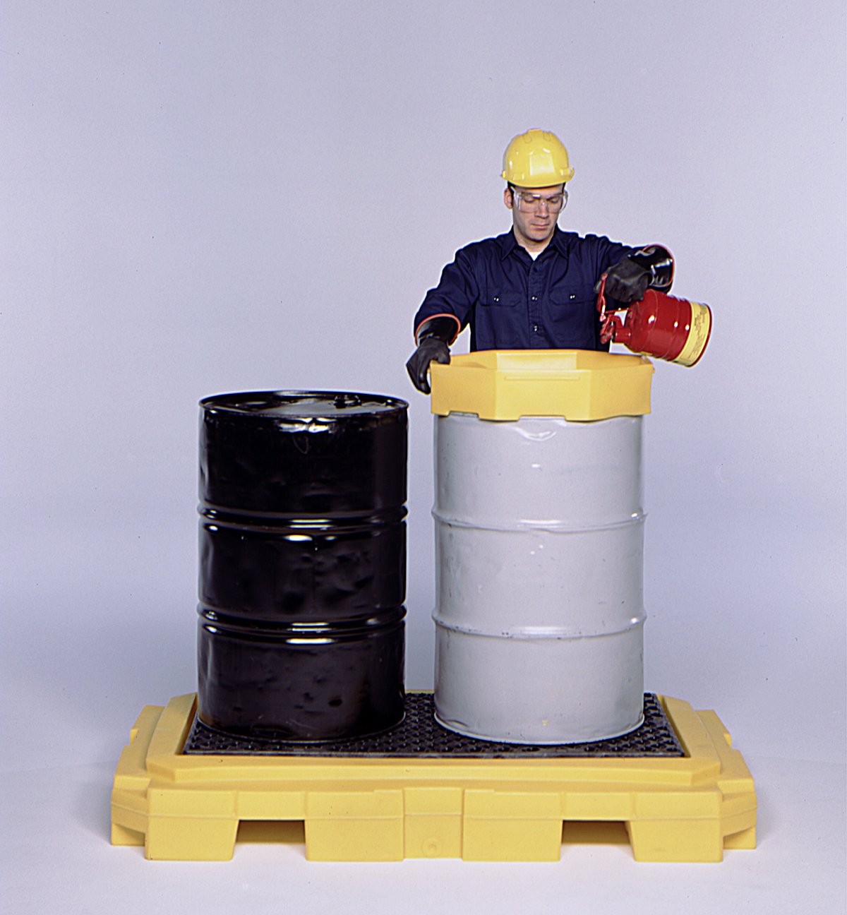 UltraTech 9610 Premier Polyethylene Ultra-Spill Pallet P2 Plus, 4500 lbs Capacity, 5 Year Warranty, Yellow