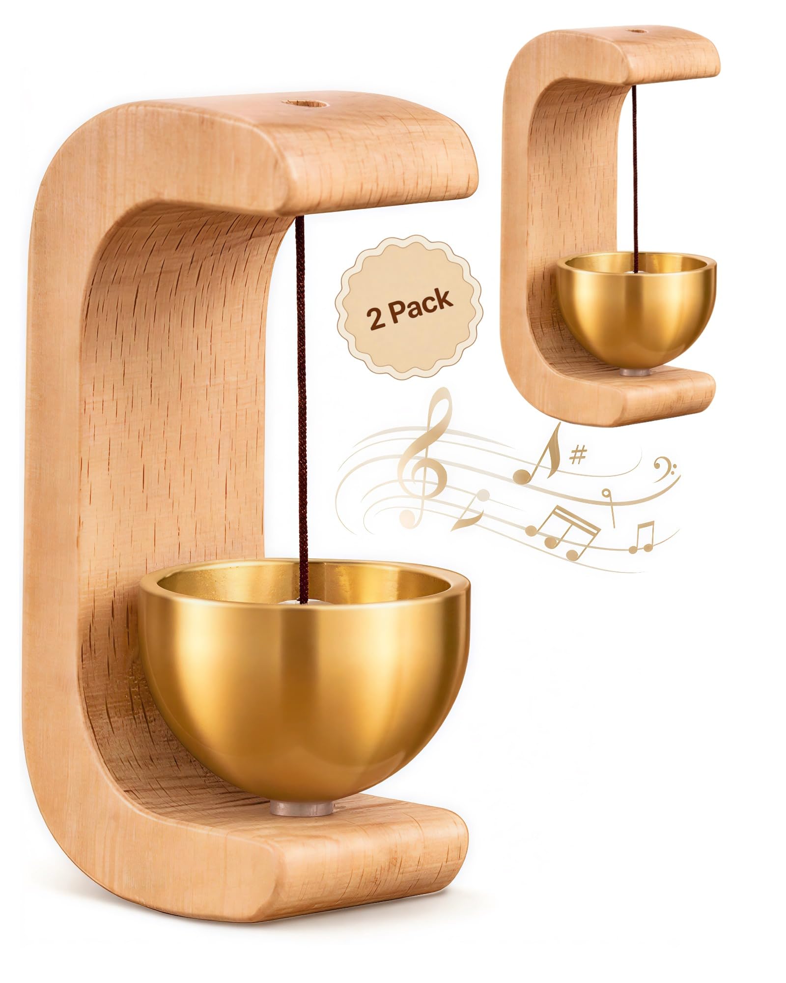 Magnetic Door Chime - Wooden Bell for Home & Shop -1