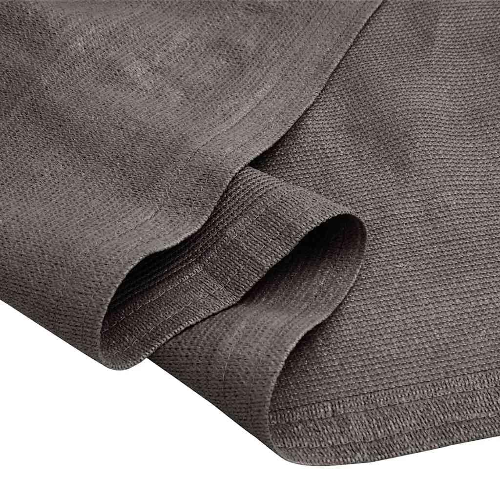 Campingteppich 400x700 cm Anthrazit, wasserdurchlässiger Zeltteppich aus hochdichtem Polyethylen mit Ösen an den Ecken, zuschneidbarer Outdoor-Teppich für Zelt, Wohnwagen-Markise