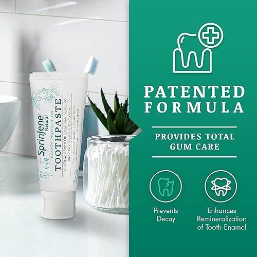 Miniatura 2 de SprinJene Pasta de dientes natural + cepillo de dientes sónico con flúor para protección de caries de dientes y encías, aliento fresco, ayuda a