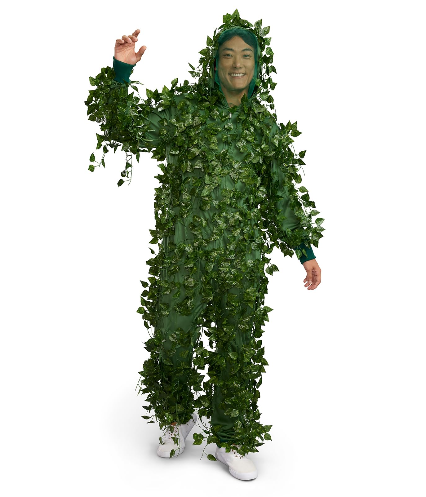Tipsy Elves Bush Halloween Costume For Men - Funny Leafy Shrub Plant Full Front Zip Up Adult Onesie Jumpsuit
