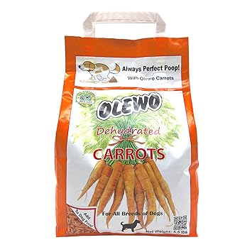 Olewo Dehydrated Carrots Dog Food Supplement, 5-1/2-Pound