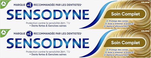 SENSODYNE Dentifrice Soin Complet Triple Action, Lot de 2…