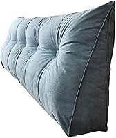 Vista 8 de Almohada triangular para cabecero, almohada de lectura, almohada triangular para cabecera, almohada de apoyo para dormitorio, sofá, tatami, blanco