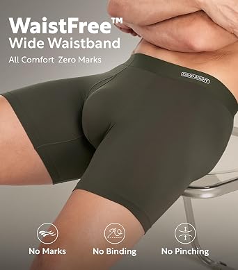 DAVID ARCHY Men's Modal Boxer Briefs, WaistFree Comfort Waistband, 4 Pack | Second Skin Modal Fabric, Breathable, Support Pouch, Anti Chafing, No Ride up Fit, Easy Access Side Fly, Tagless Design