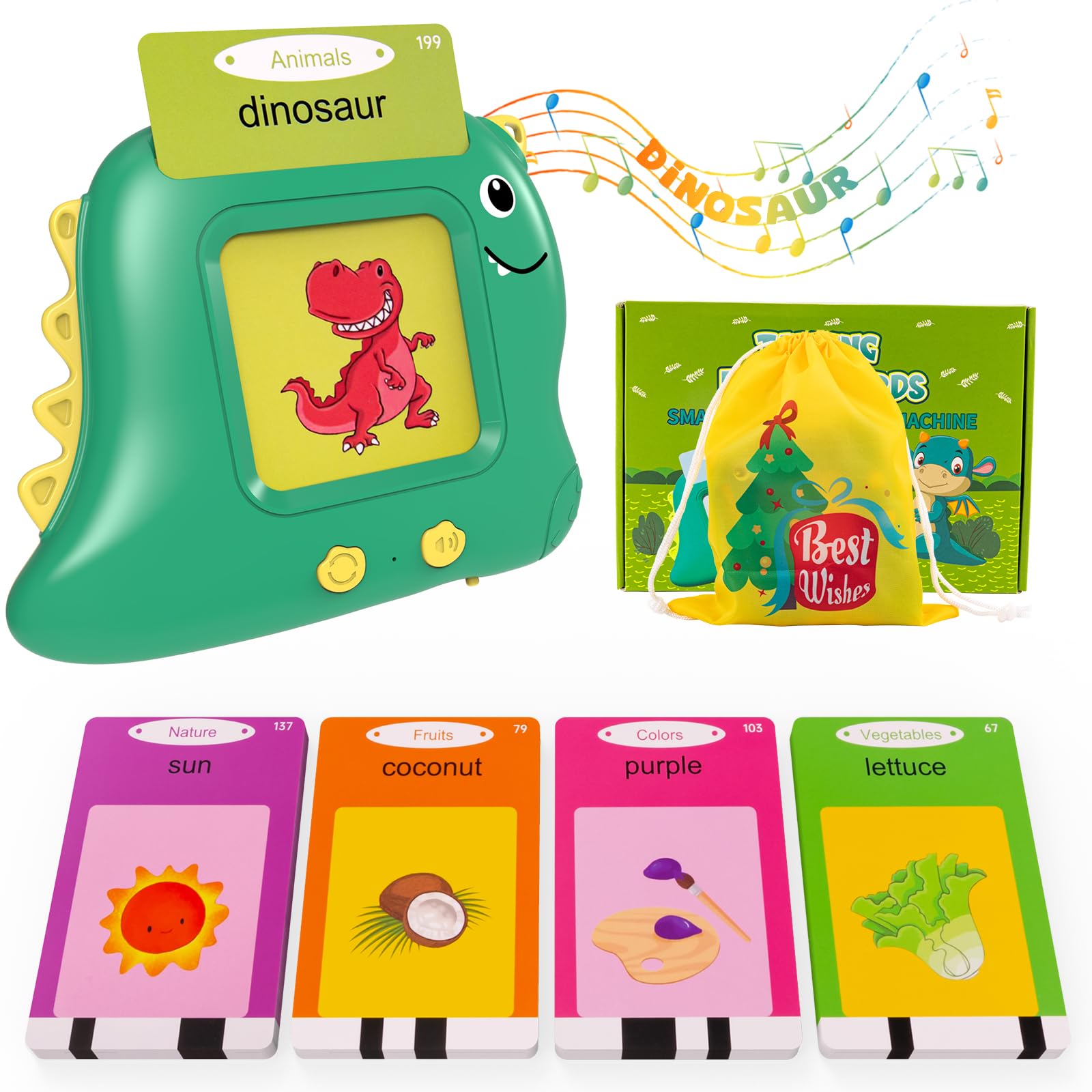 Learning Toys for Toddlers 2-4 Years with 224 Sight Words Talking Flash Cards Kindergarten Speech Therapy Preschool Educational Toys for Kids Age 2 3 4 5 6 7 Birthday Gifts