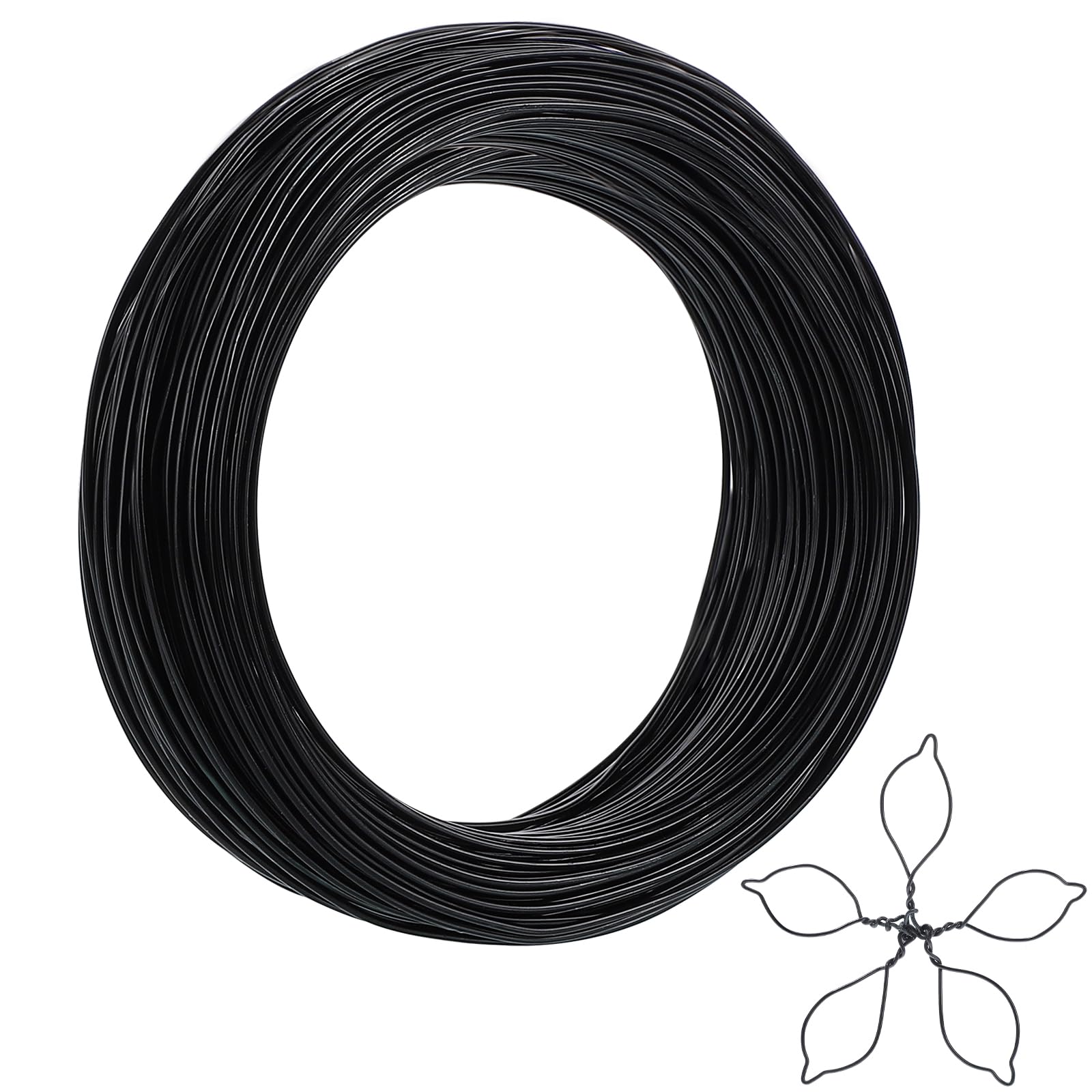 Yoosso Basteldraht 1mm x 30m, Draht zum Basteln Schwarz Aluminiumdraht Schmuckdraht Bindedraht Modellierdraht Draht Rostfrei für Schmuckherstellung Bastelarbeiten