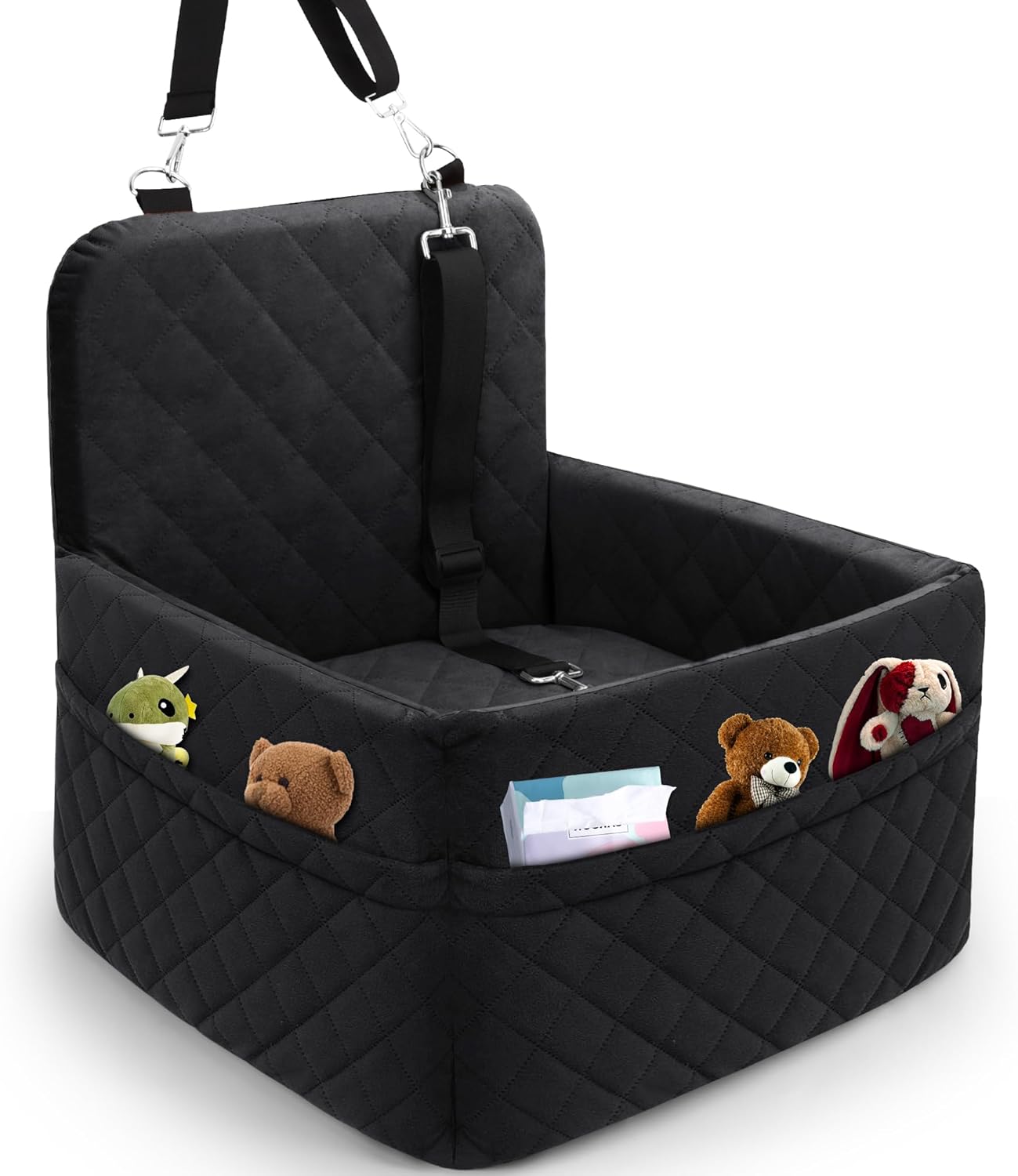 Comfortable Dog Booster Car Seat for Small/Medium Dogs (15-35 lbs)