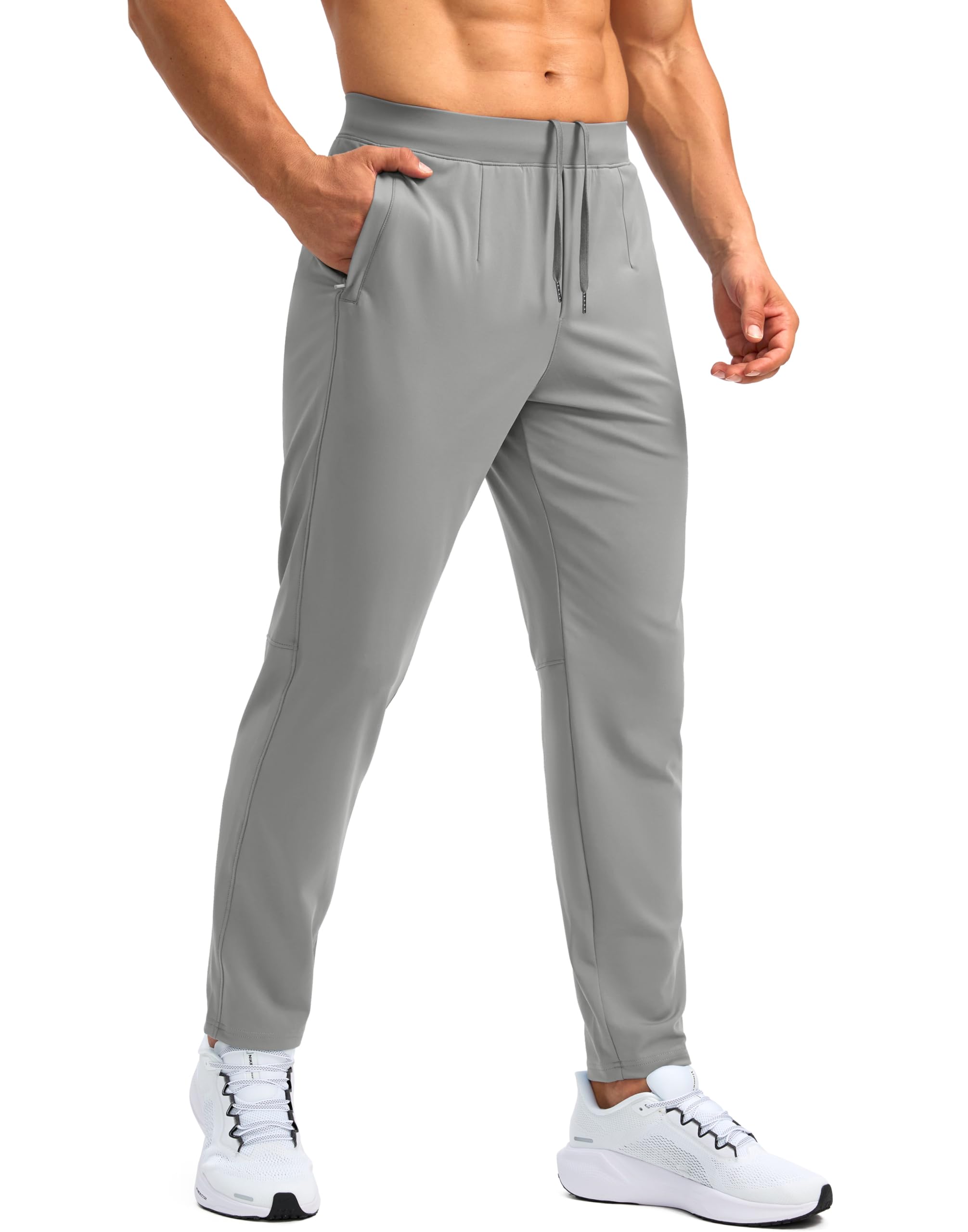 30"/32"/34" Inseam Tall Mens Sweatpants with Zipper Pockets Stretch Golf Workout Pants for Men Casual Athletic