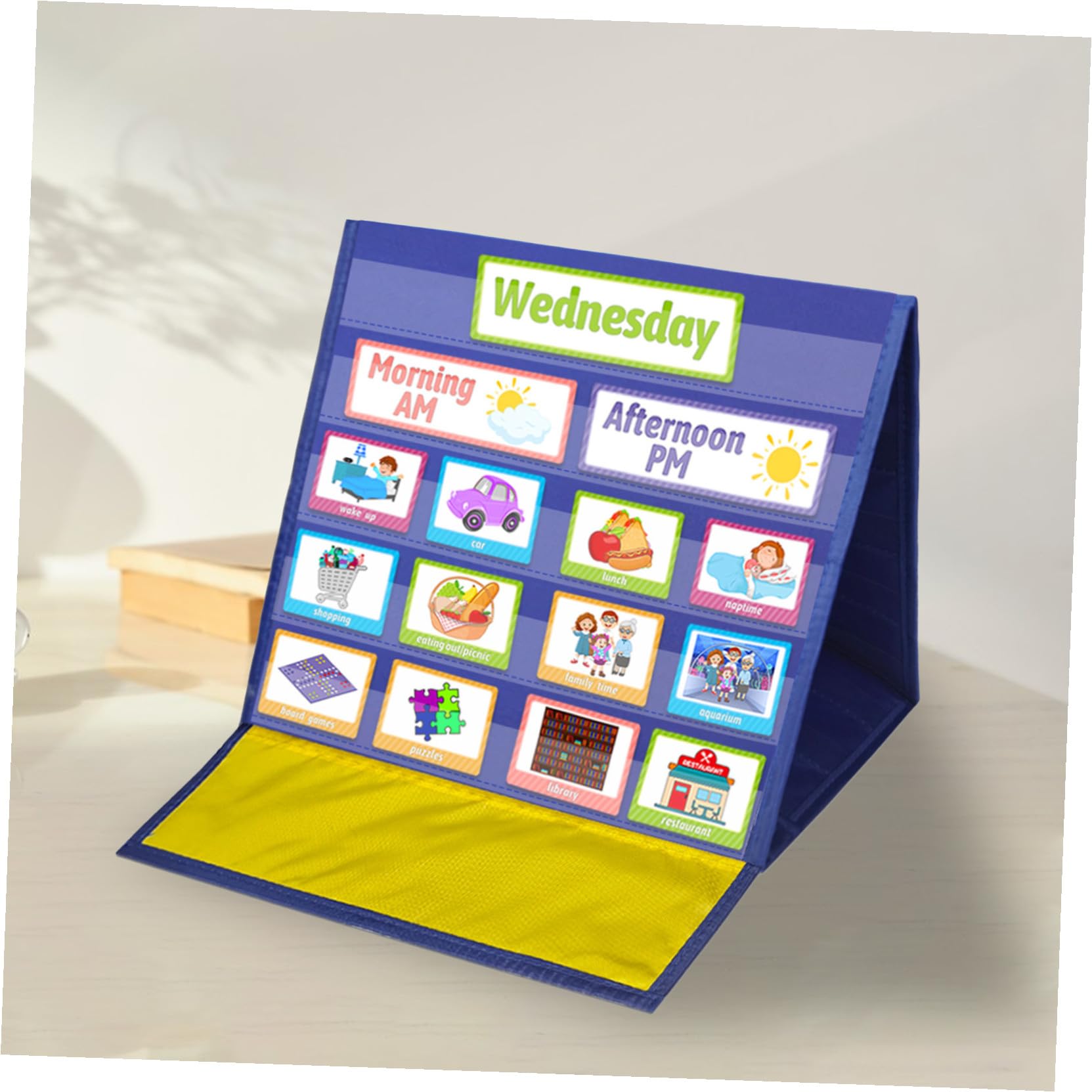 Baluue Calendario Visual para Niños de Poliéster y Pvc Tabla de Rutinas Diarias y Recompensas de Comportamiento Adecuado para Uso en Casa y Escuela