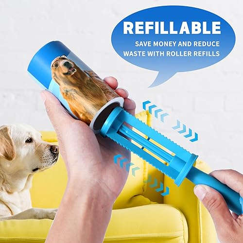 Miniatura 7 de YWEAUIV Rodillo de pelusas, 660 hojas extra pegajosas para sofá, ropa, mobiliario, piel de animal, pelo de perro, gato, mascotas, mini rodillo