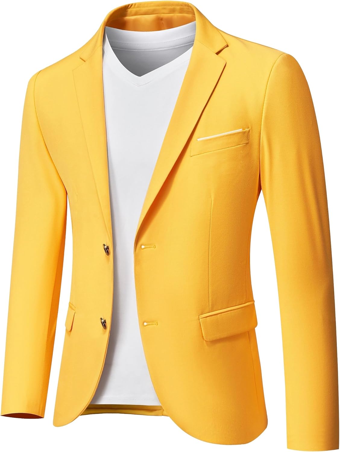 MY’S Males’s Slim Match Blazer, Two Button Informal Light-weight Jacket, Sport Coat for Each day
