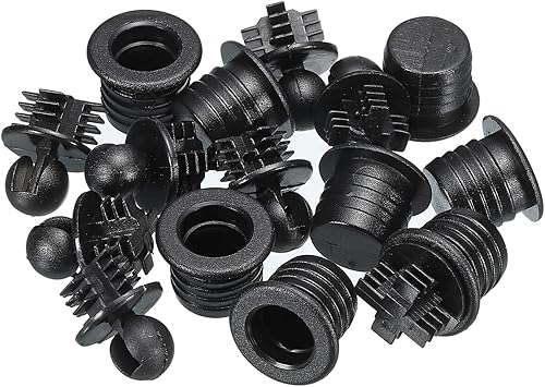 MECCANIXITY Guías de parrilla de altavoz de plástico negro tipo zócalo de bola de 0.421 in de diámetro para piezas de altavoces, accesorios paquete