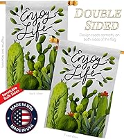 Vista 3 de Breeze Decor Cactus Life House Bandera Regional Suroeste Desierto País Suculenta Decoración de Área Particular Banner Pequeño Jardín Patio Regalo