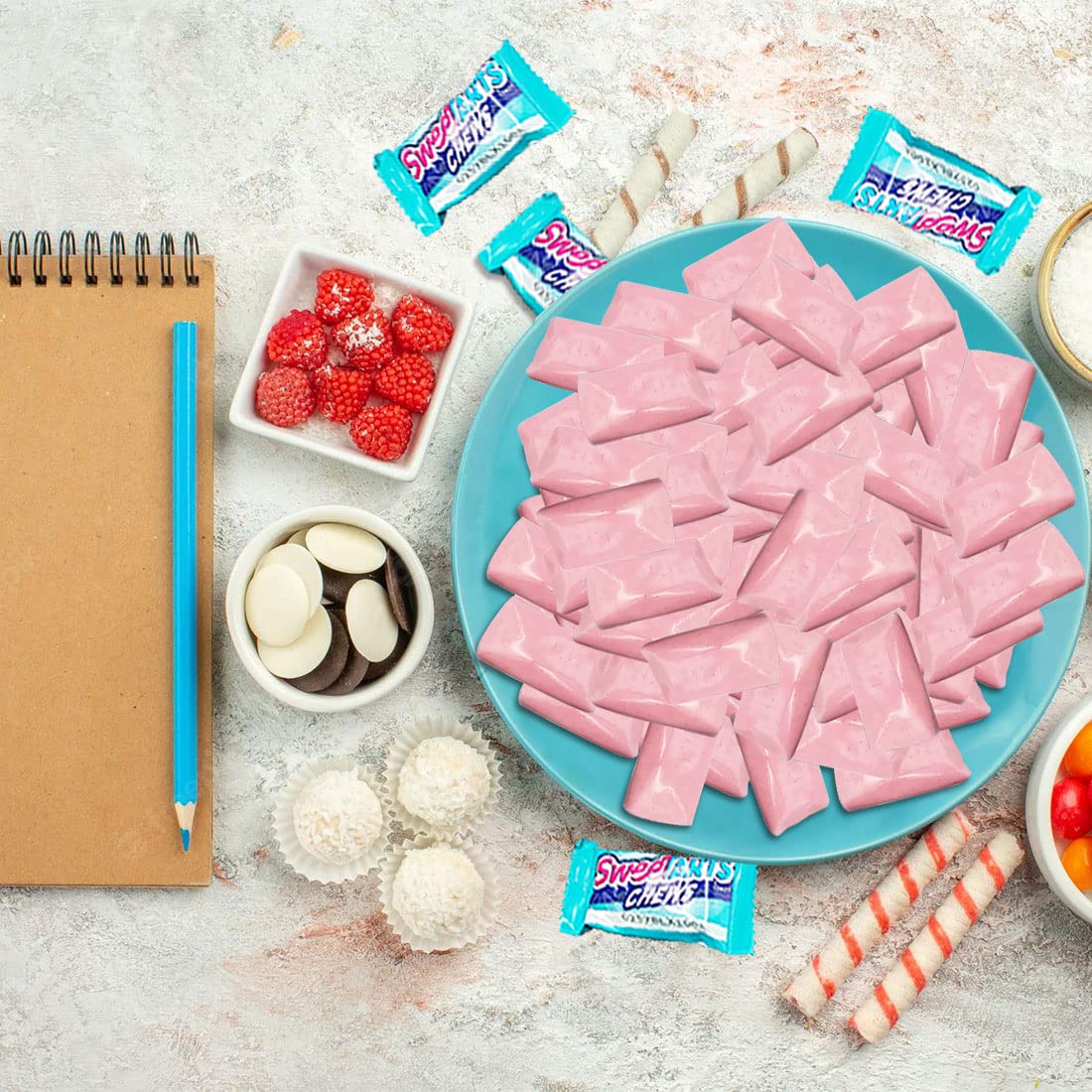 SweeTarts Chews Taffy Candy 4 Lb, Snack-sized Individually Wrapped, Chewy and Tangy Sweets, Easter, Birthdays, Kosher Candy by ZEESKEIT : Grocery & Gourmet Food