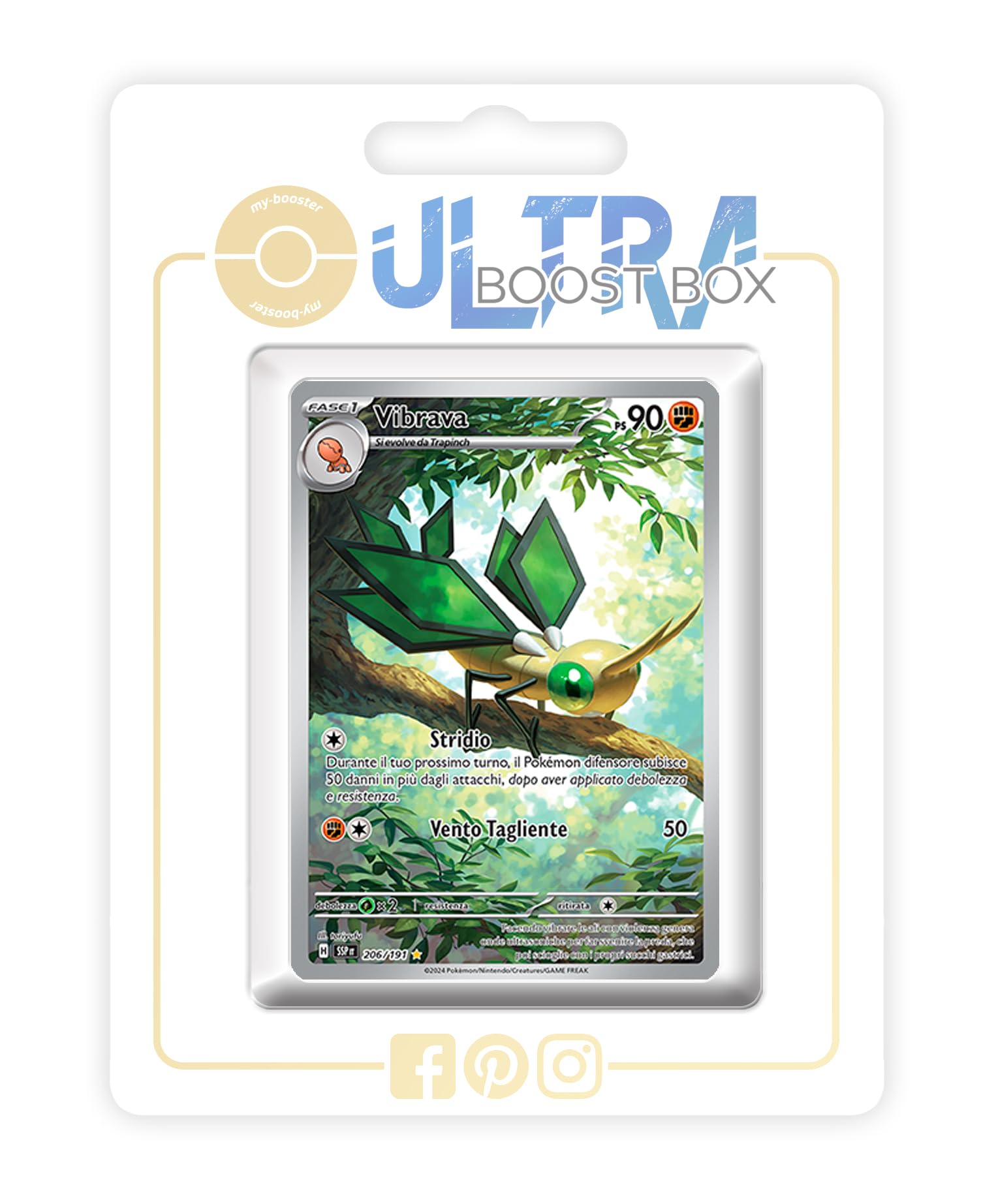 my-booster Vibrava 206/191 Alternativa Pokémon Gallery Secreto X Scarlatto e Violetto 8 - Scintille Folgoranti