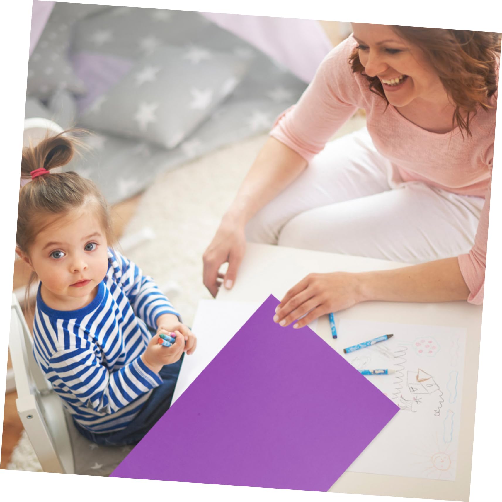 Papier Cartonné pour Cartes de Vœux, 50 Feuilles, Surface Fine et Lisse, Facile à Écrire ou Peindre, pour Dessin et Scrapbooking