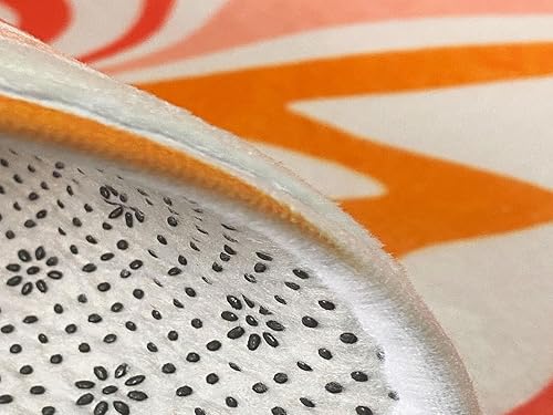 Miniatura 3 de Alfombras de baño estéticas onduladas abstractas de los años 70, color rosa y naranja, genial, lindo, retro, espiral, espiral, Trippy pastel,