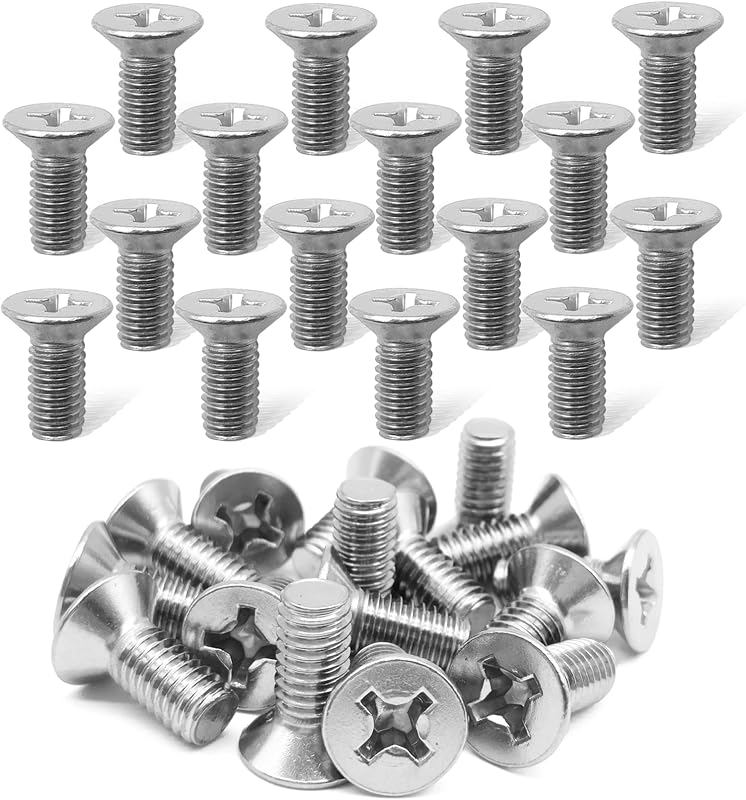 Parafusos de retenção do disco de freio em aço inoxidável KEVWR para Honda, Acura, Hyundai e Kia – 16 unidades
