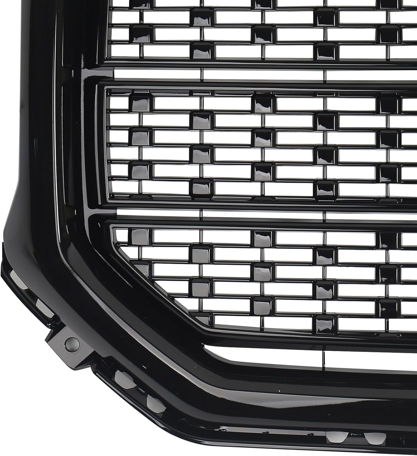 Grille 2016-2018 for GMC Sierra 1500 Base SLE Denali Style Glossy Black Front Upper Bumper Grill