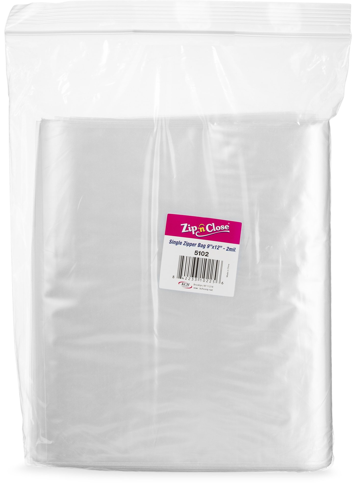[400 Bags 9" x 12"] Zip'n'Close Disposable Plastic Resealable Reusable Bags, 2 Mill Thick, Great for Home, Office, Vacation, Traveling, Sandwich, Fruits, Nuts, Cookies, Or Any Storage Needs