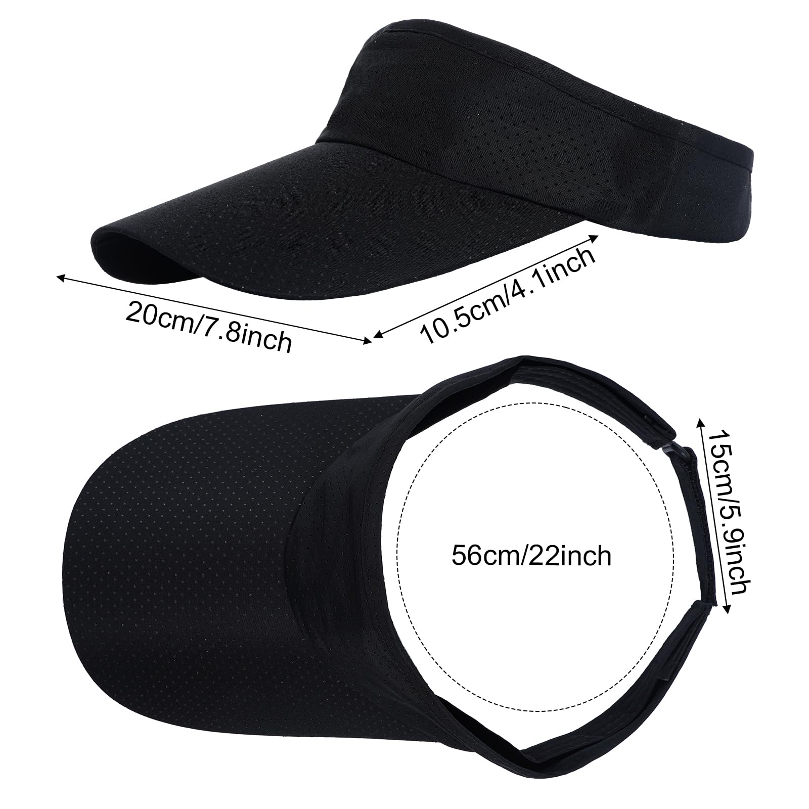 choyaxo 3pcs Sun Visor Hats UV Protection Beach Hats Golf Caps for Men Women Summer Beach Pool Sports Golf Black