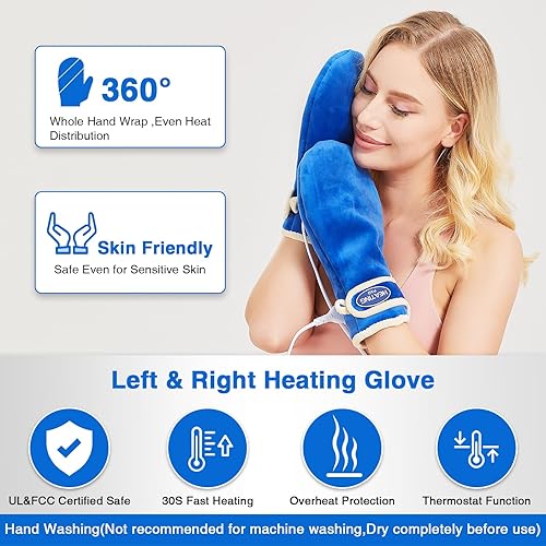 Miniatura 4 de Almohadilla térmica para manos y muñecas para mujeres y hombres, Azul