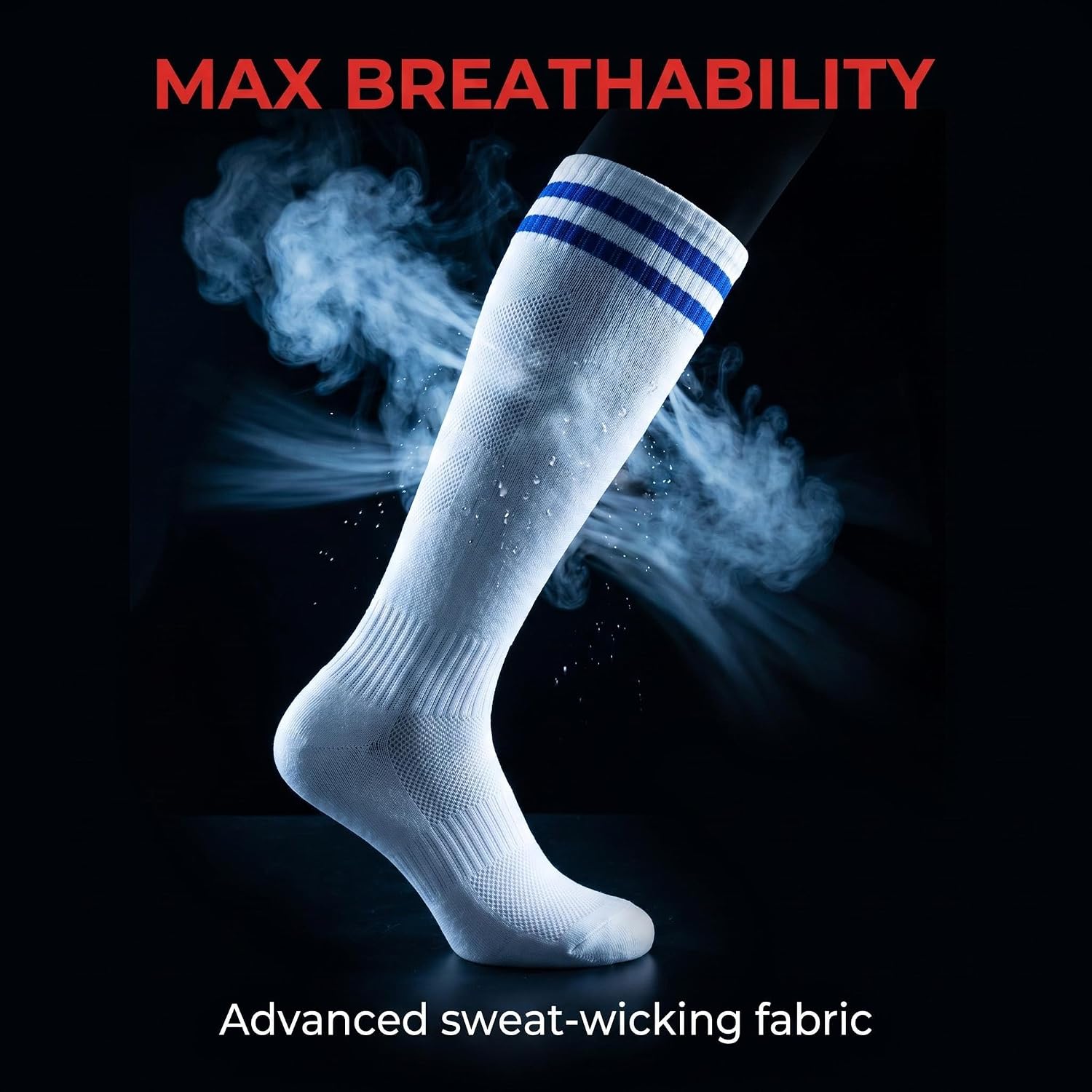 Football Socks - 2 Pairs of Sports Socks Men's Sizes 8-13