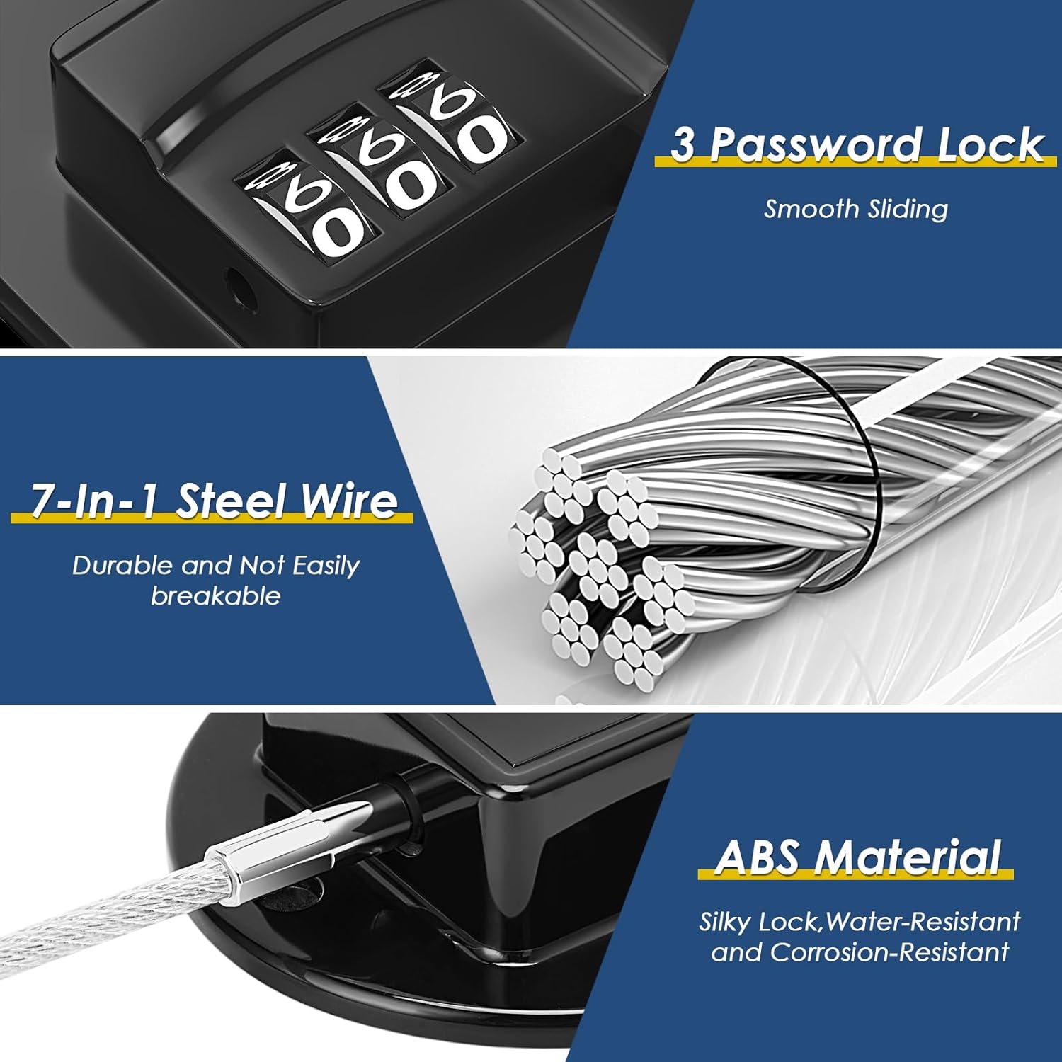 Refrigerator Lock 4Pcs,Combination Child Safety Cabinet Locks,Heavy Duty Baby Proof Fridge Lock for Drawers,Closets,Windows,Doors