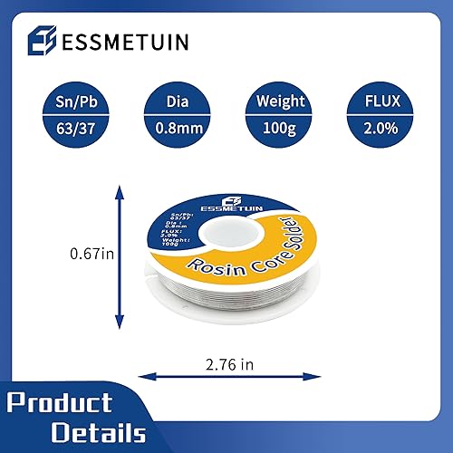 Miniatura 2 de Alambre de soldadura de núcleo de colofonia de plomo de estaño 6337 para soldadura eléctrica, placa de circuito, electrodomésticos de bricolaje,