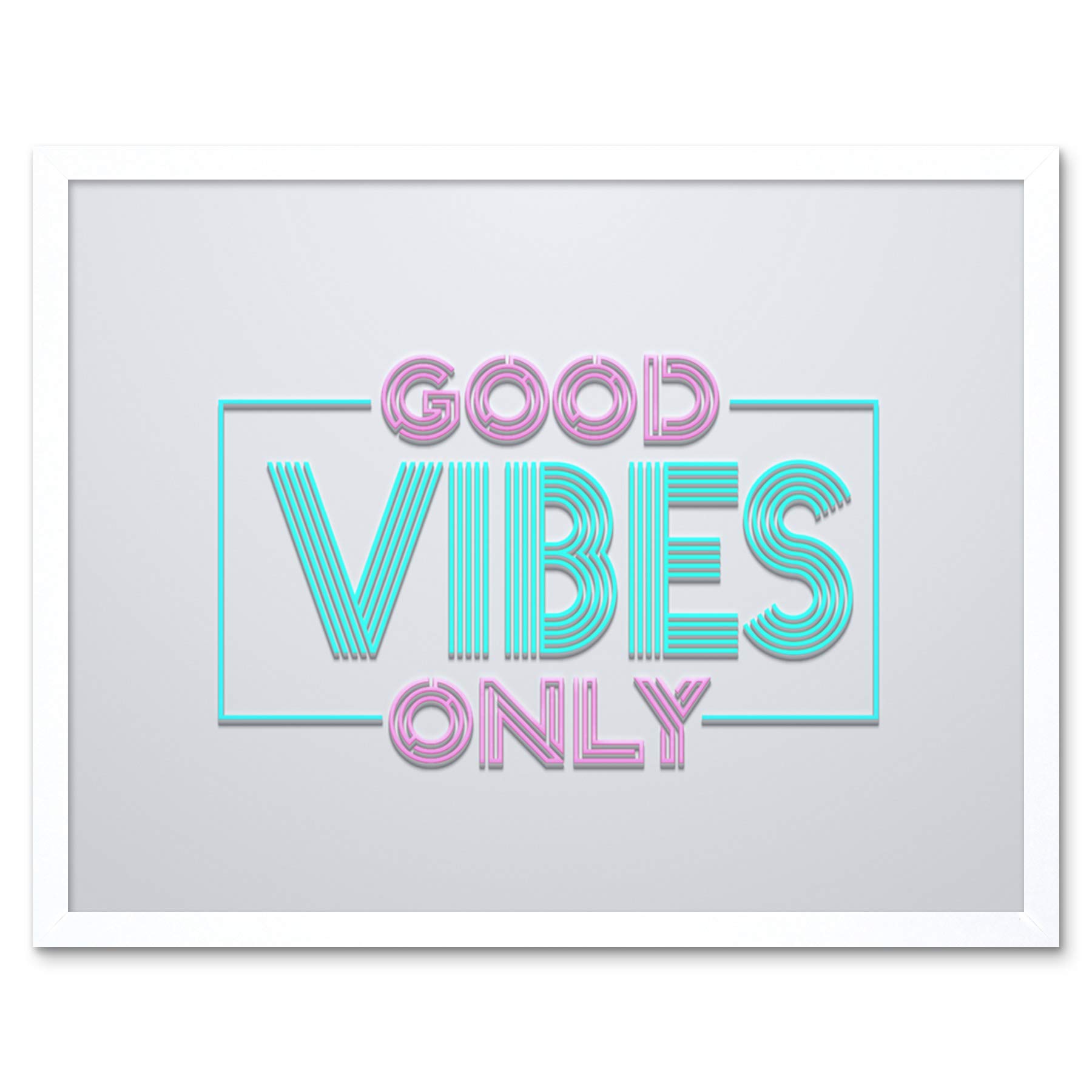 Wee Blue Coo Good Vibes Only Art Print Framed Poster Wall Decor 12x16 inch