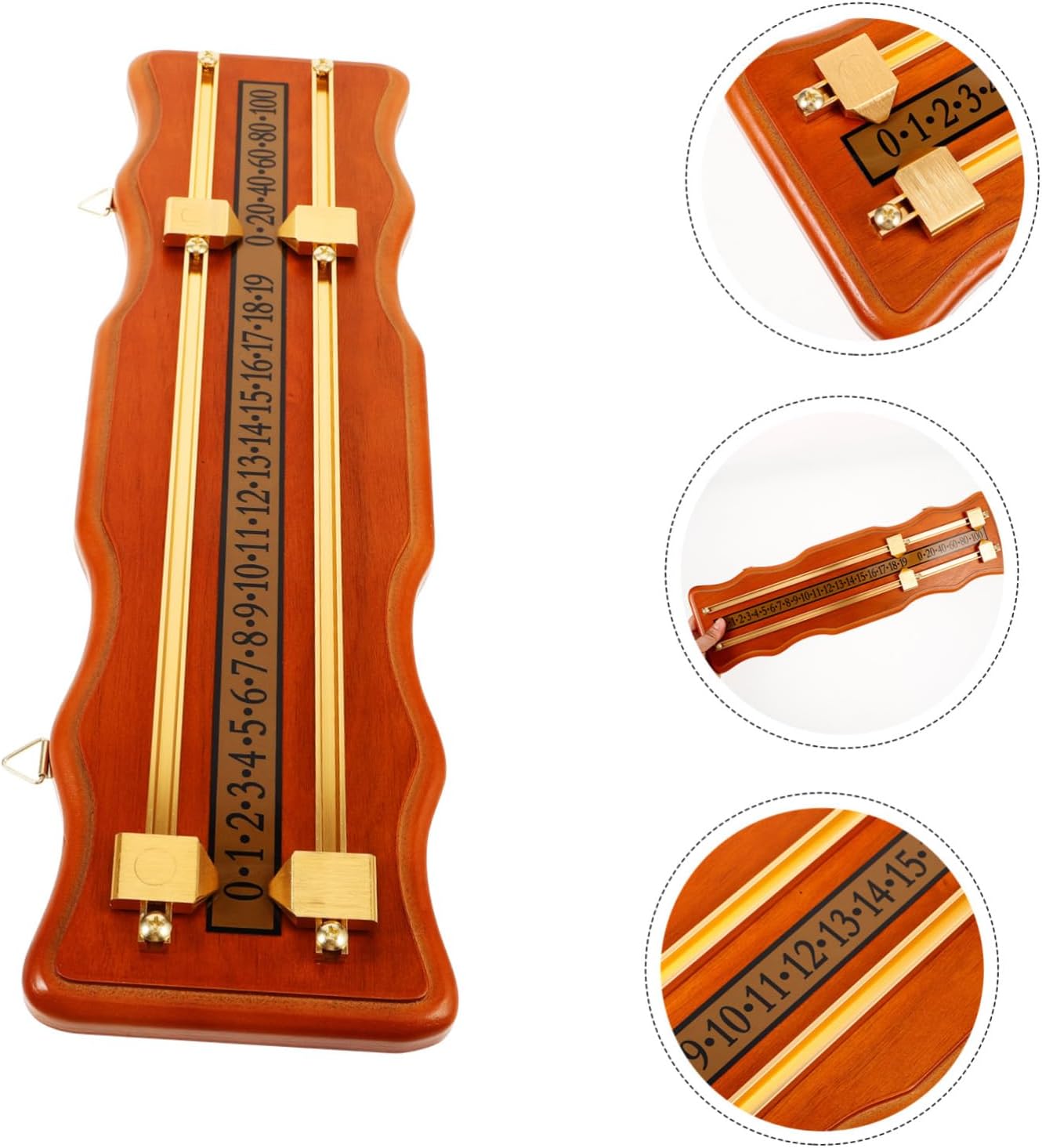 1set Convenient Density Board Snooker Scoreboard for Accurate Game Tracking Portable Design for Billiard Enthusiasts Brown Metal Tracks
