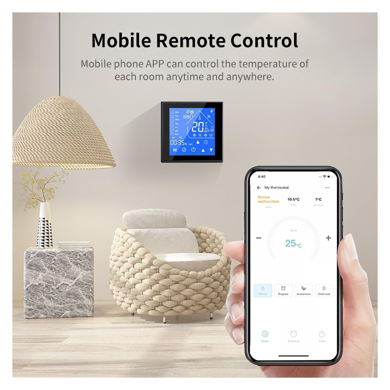 Inteligentne życie WiFi termostat elektryczne ogrzewanie podłogowe woda/kocioł gazowy termostat cyfrowy regulator temperatury Informacja O ZgodnośCi(WiFi WaterGas Boiler)