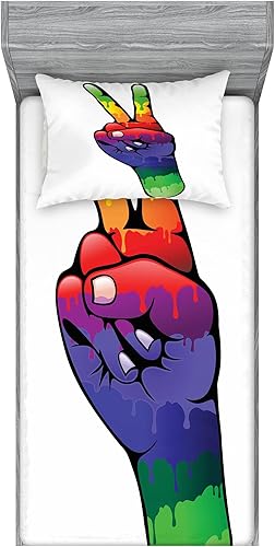 Miniatura 101 de Ambesonne Juego de sábanas bajeras y fundas de almohada, deliciosos tacos con verduras, cocina folclórica, ingredientes de recetas de comida Beige