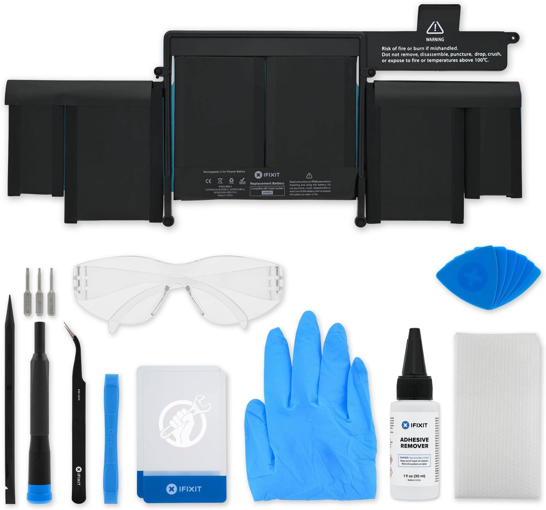 iFixit A1502 A1493 Battery for MacBook Pro 13" Retina (Late 2013/Mid 2014) - Repair Kit