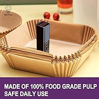 Vista 4 de Forros desechables para freidora de aire para Ninja Crispi, 260 piezas de accesorios desechables para freidora de aire Ninja Crispi para contenedor