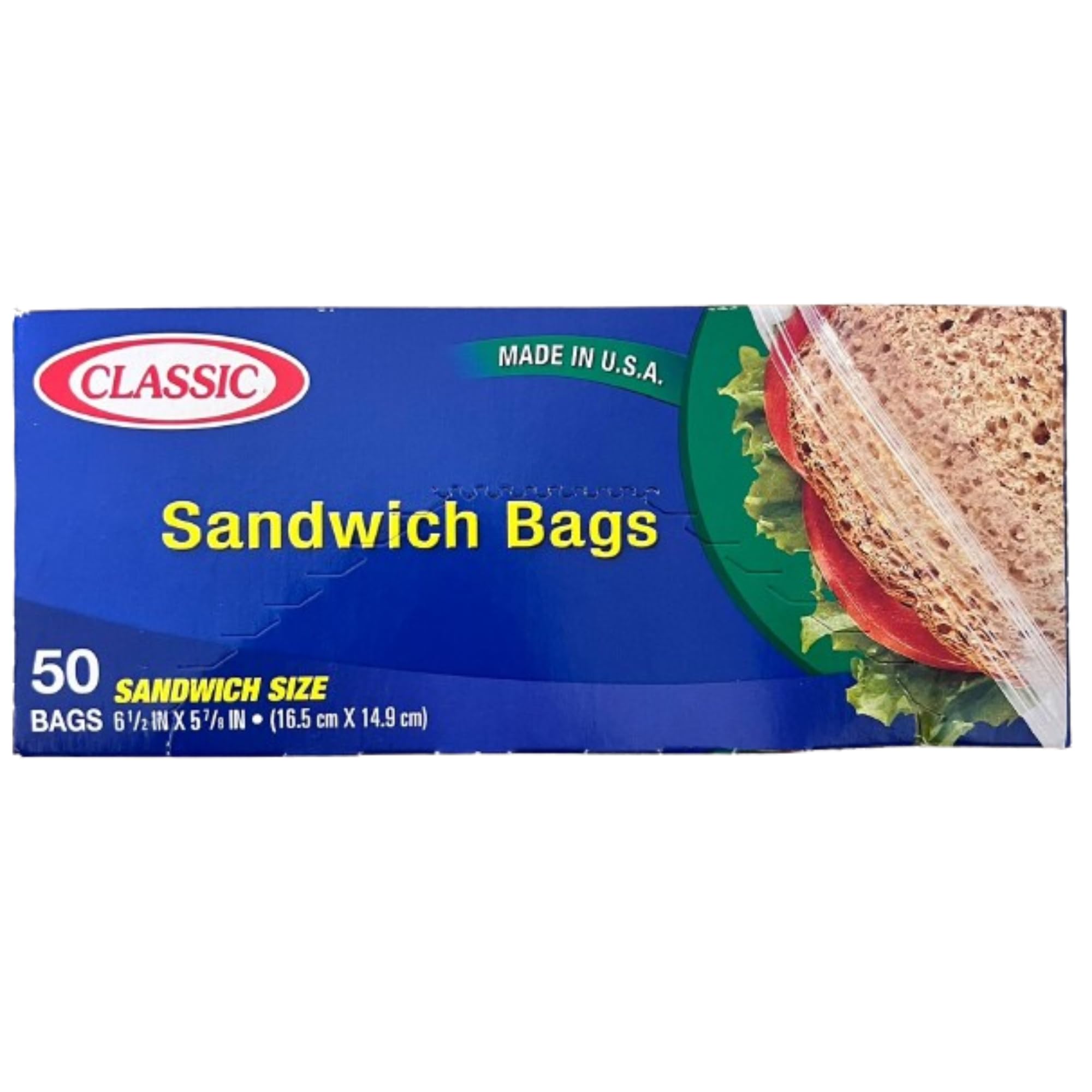 Generic Classic Indispensable Biodegradable Sandwich Zipper Bags - 16.5 X 14.9 Cms - Pack Of 50